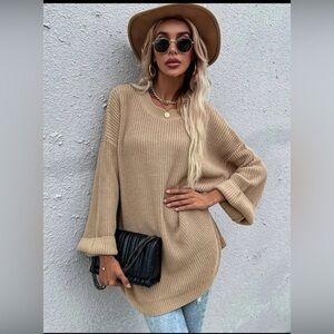 Shein Drop Shoulder Longline Sweater